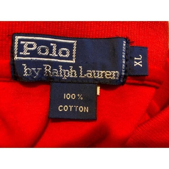 New Without Tags POLO Ralph Lauren 100% Cotton RED w Green Embroidered Pony XL - Picture 7 of 7